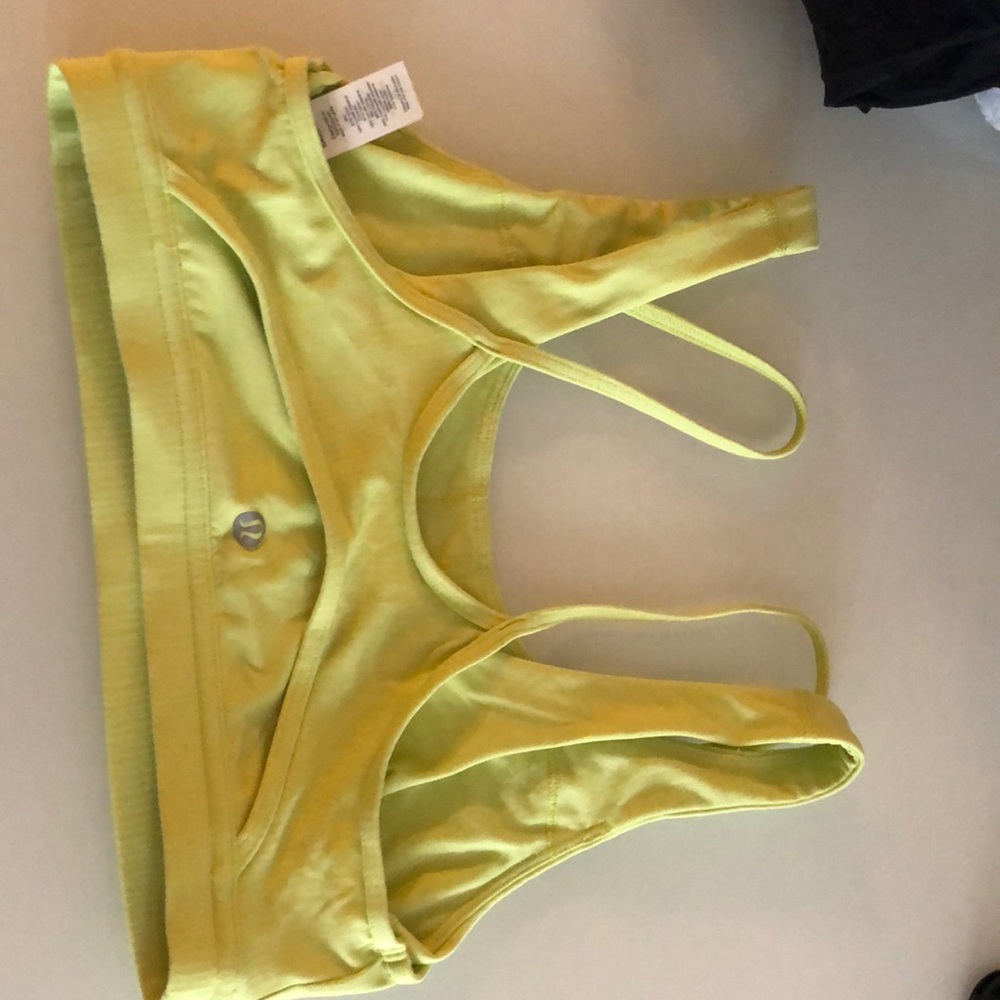 yellow lululemon sports bra